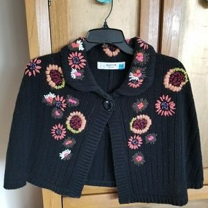 ANHROPOLOGIE EMBROIDERED CAPELET